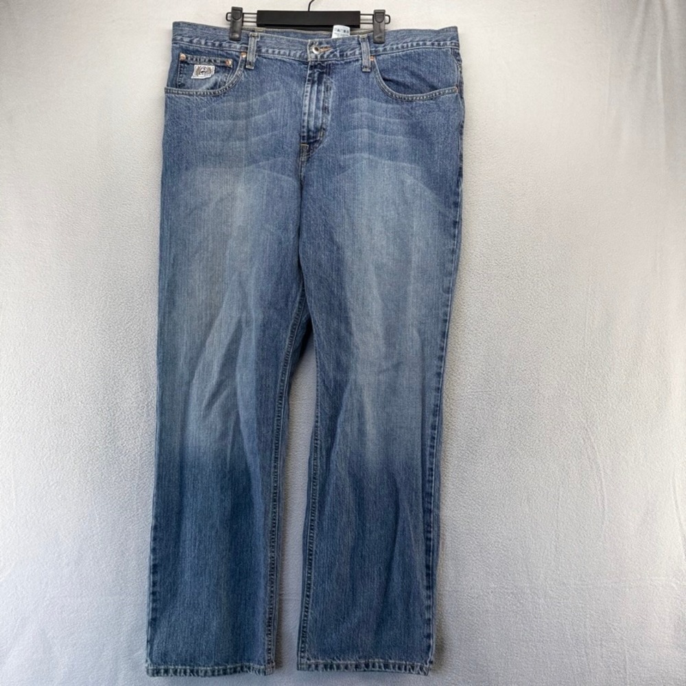 Cinch Jeans Mens 40x34 fits 40x32 Blue Western Cowboy Denim Cotton Whisker Faded